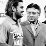 Dhoni with Musharraf