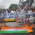 kashmir flag burning